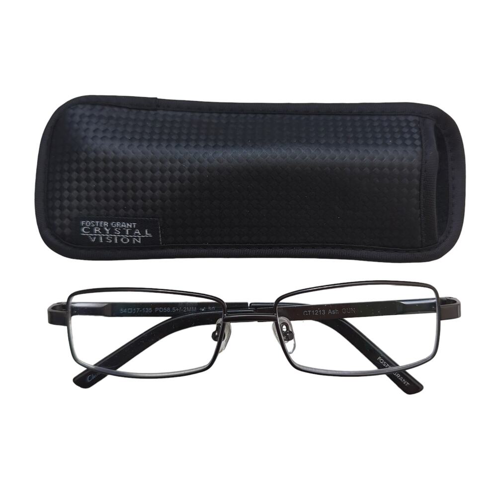 Foster Grant Reading Glasses Classy Eyeglasses Ash‎ Gun Metal +1.50 PD58.5MM